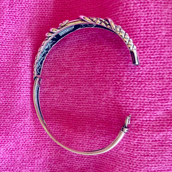 Vintage 925 Sterling Bangle Bracelet - Picture 4 of 16